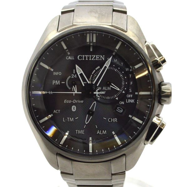 CITIZEN / シチズン ◆クロノグラフ メンズウォッチ Bluetooth ソーラー チタン BZ-1041-57Eブランド【腕時計】【中古】