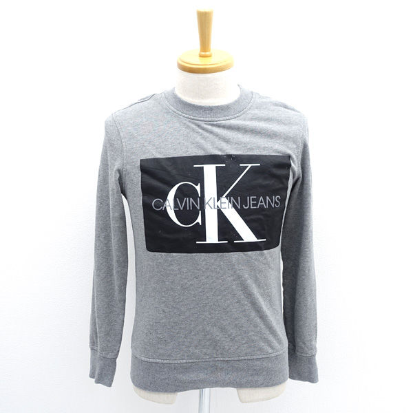 Calvin Klein / カルバンクライン ◆スウェット/トレーナー/ロゴプリント/グレー/サイズS 【メンズ】 【古着】 【中古】