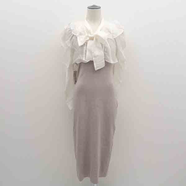 MERCURY DUO / マーキュリーデュオ ◆2WAYロングスリーブシアーボレロ/ニットワンピース/S 002350304101 レディース 【中古】