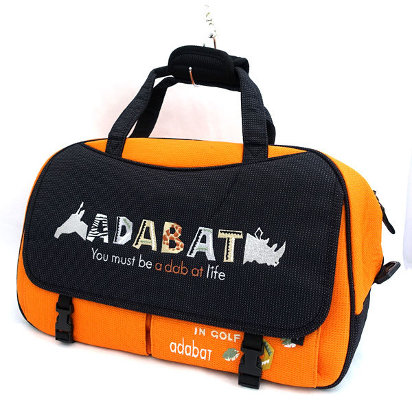 adabat / アダバット ■ボストンバッグ ２WAY オレンジ ブラック ブランド【バッグ/バック/BAG/鞄/カバン】 【中古】